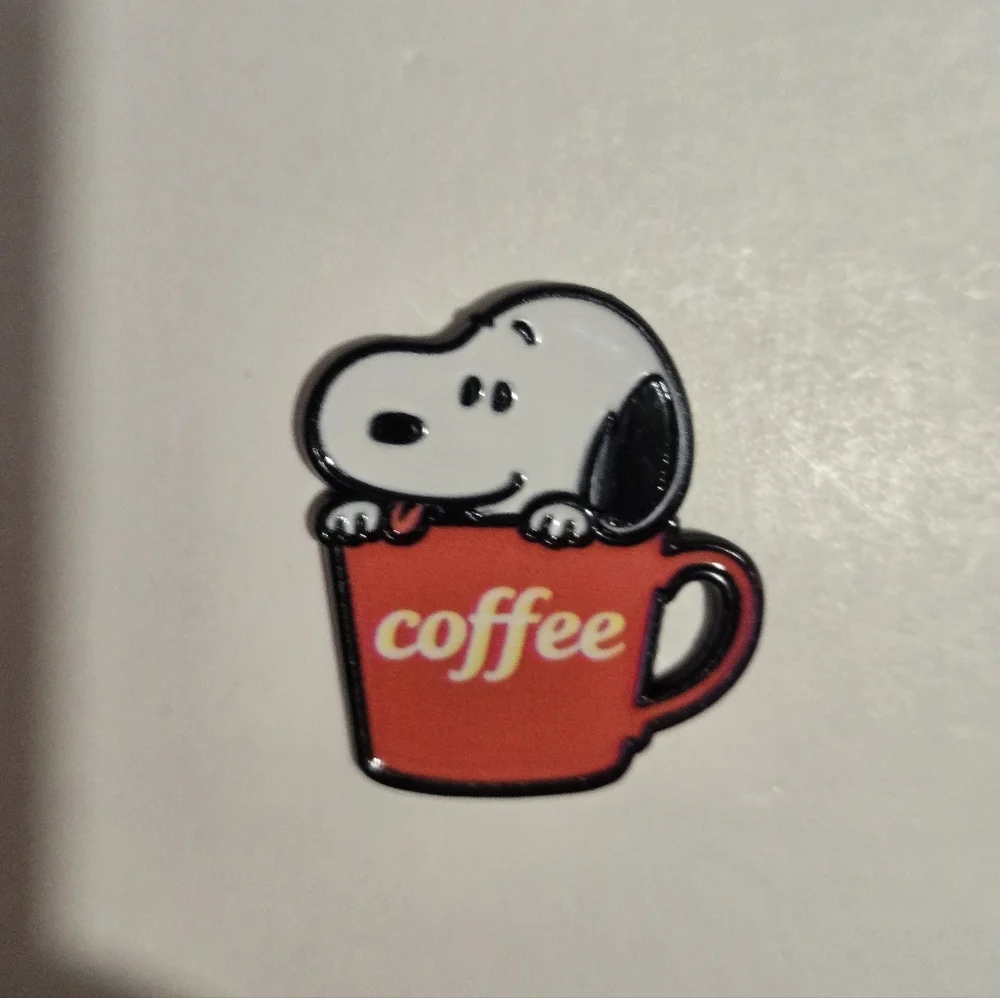 Snoopy Needs Coffee Enamel Pin